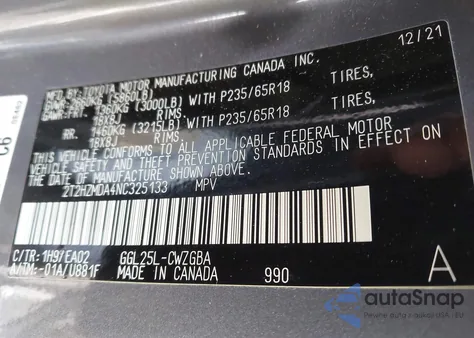 2022 Lexus Rx 350 from USA, damaged, VIN 2T2HZMDA4NC325133